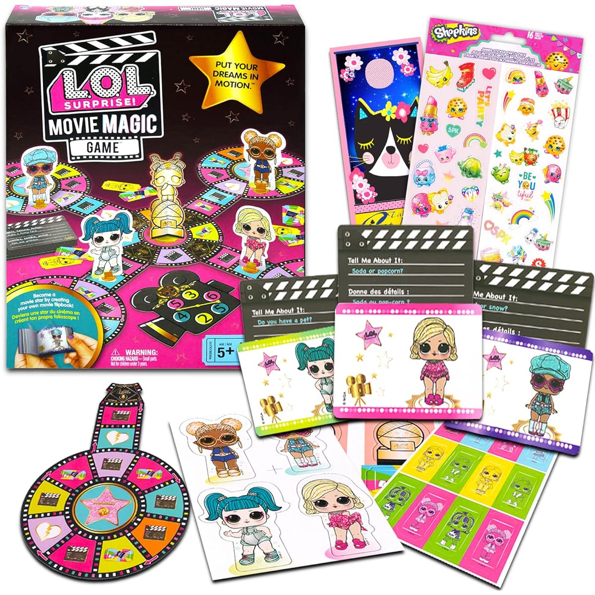 LOL Dolls Activity Set - LOL Dolls Toy Set with Movie Magic Games Plus Stickers and More for Kids/Girls (LOL Doll Gifts)