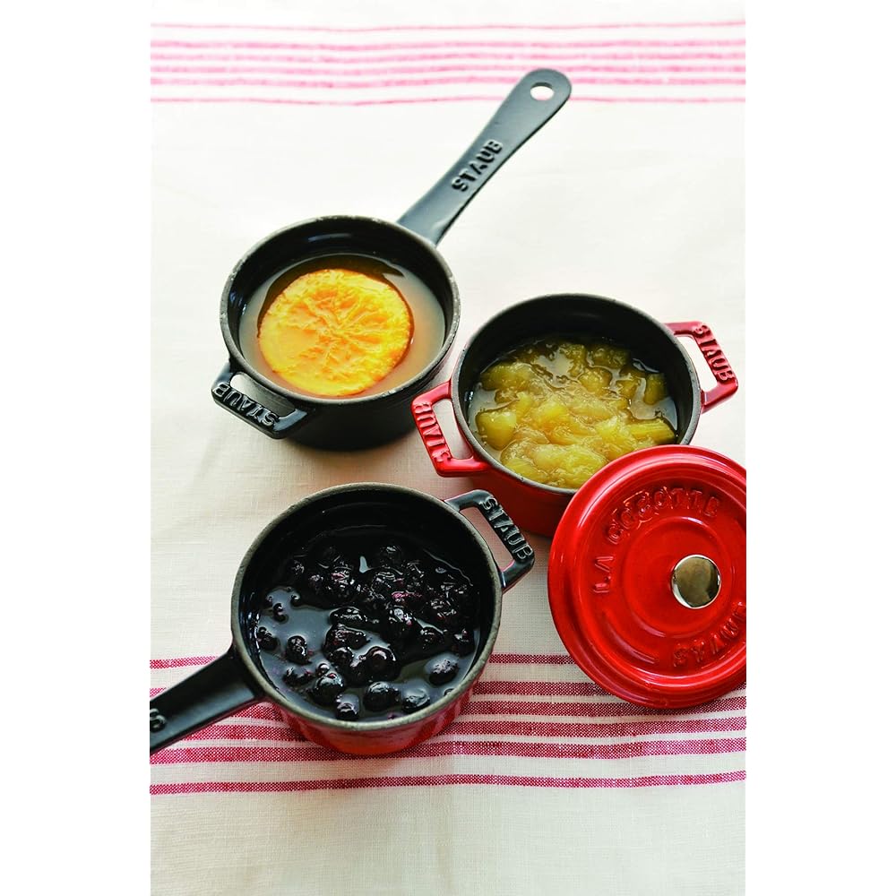 Staub "Small Sauce Pan Gray 10cm" One Hand Enamel Pot [Authorized Japanese Product] Sauce Pan 40509-536