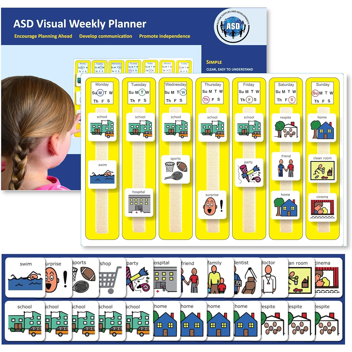 [Autism Supplies]Autism Supplies And Developments PECS Weekly Planner ASD5025 [Parallel Import]