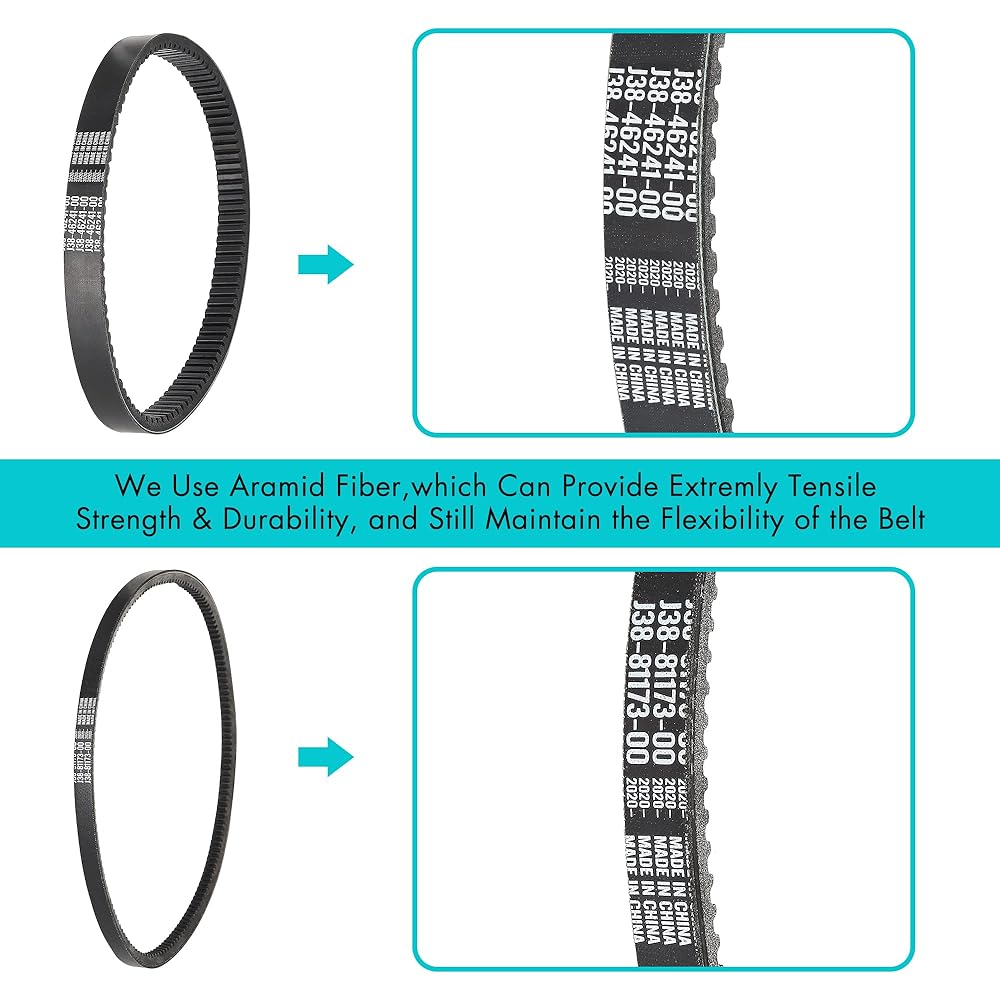 10L0L Golf Cart Drive Belt Sarter Generator Belt for Yamaha G2-G29 Drive Gas 4 Cycle Model J55-G6241-00, J38-81173-00