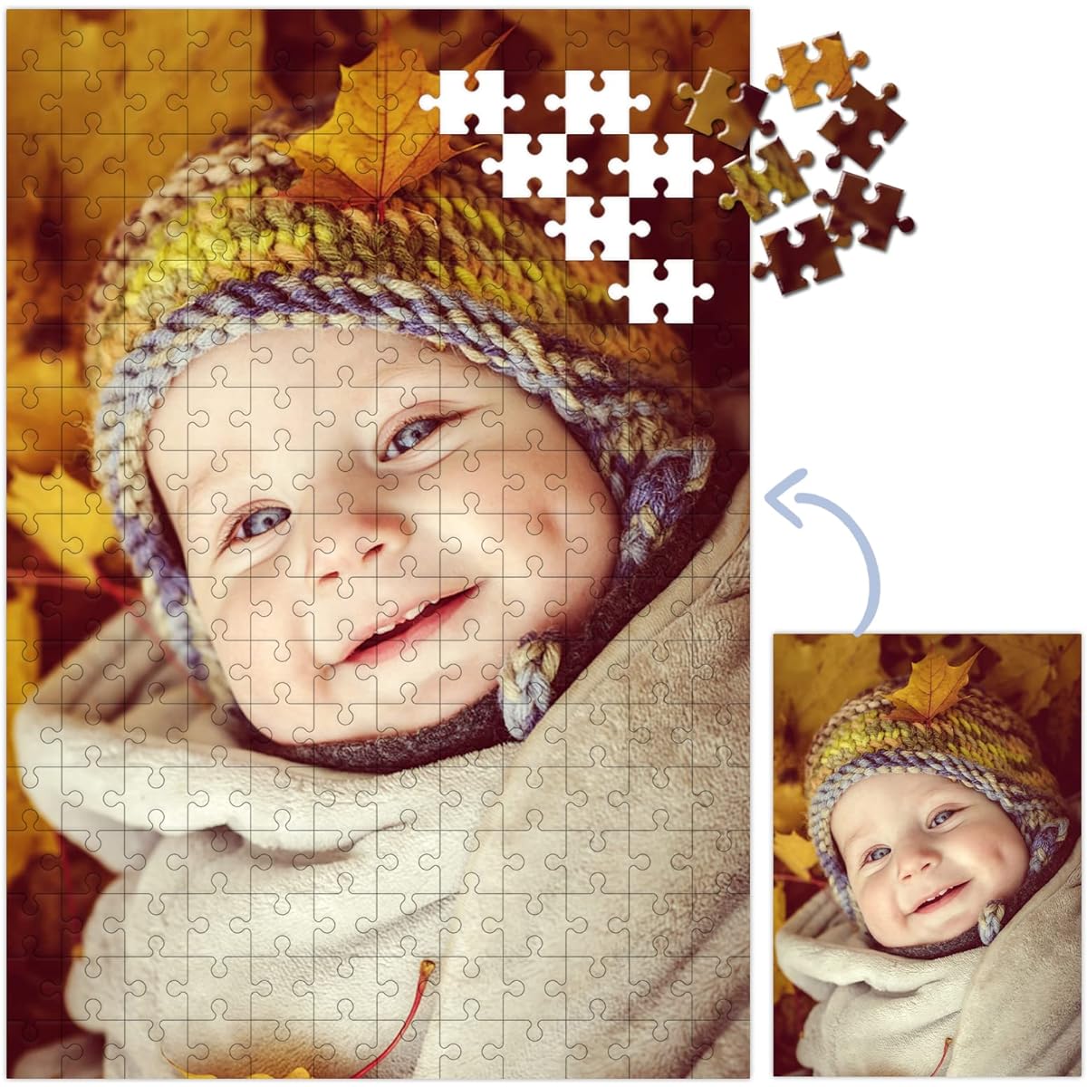 Custom Puzzle Personalized Jigsaw Puzzle 35/70/120/200/300/500/520/1000 Pieces Make Yourself From Photos Custom Jigsaw Puzzle for Adults & Children Family Wedding Graduation Gift