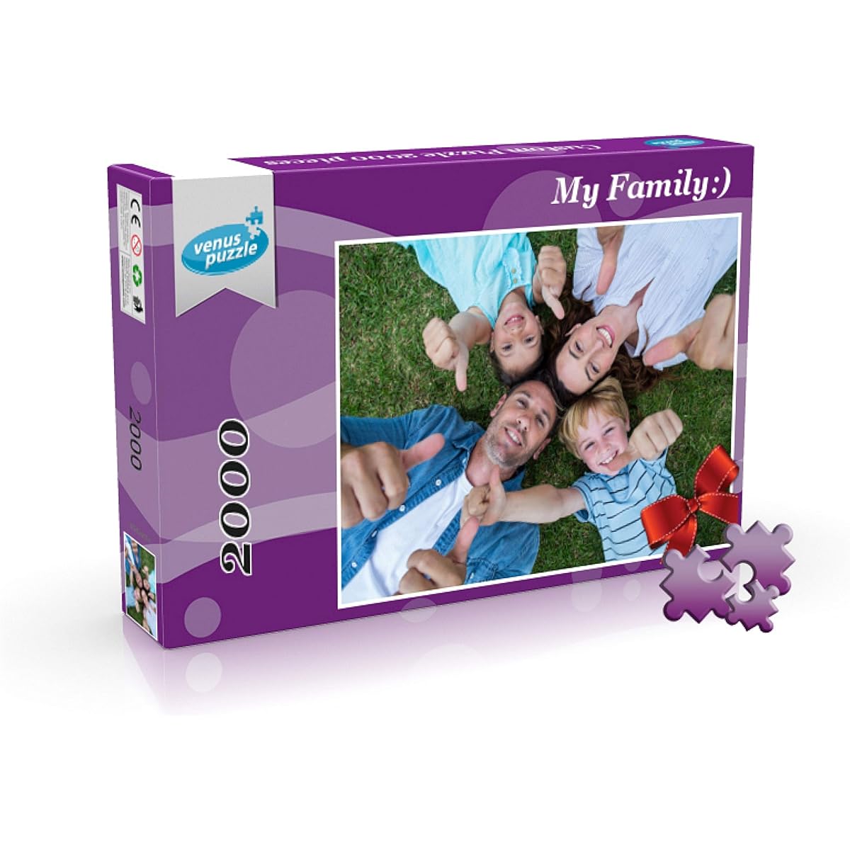 Custom photo puzzle 2000 pieces Custom puzzle from your own image Personalized photo puzzle 2000 pieces (box ribbon)