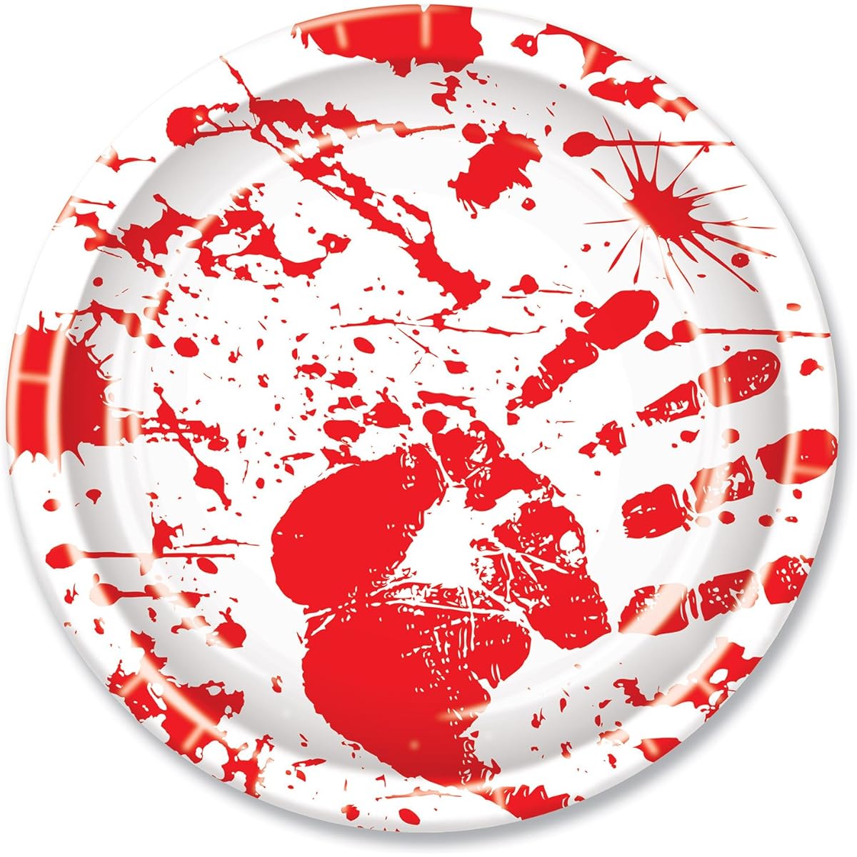 Beistle 08003 Bloody Handprints Plate, 9-inch