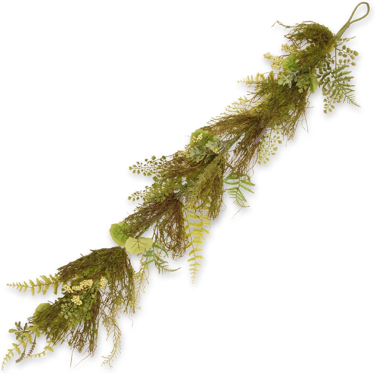 National Tree Company 45" Garden Accent Fern and Lavender Garland, Green, GAGL30-45GGL