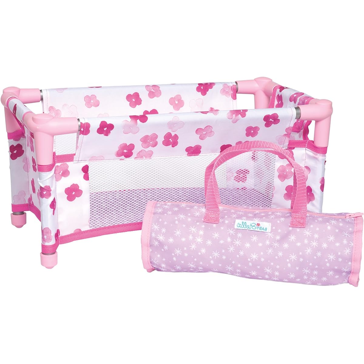 Manhattan Toy Baby Stella Take-Along Baby Doll Crib Accessories Set for 12" and 15" Soft Dolls