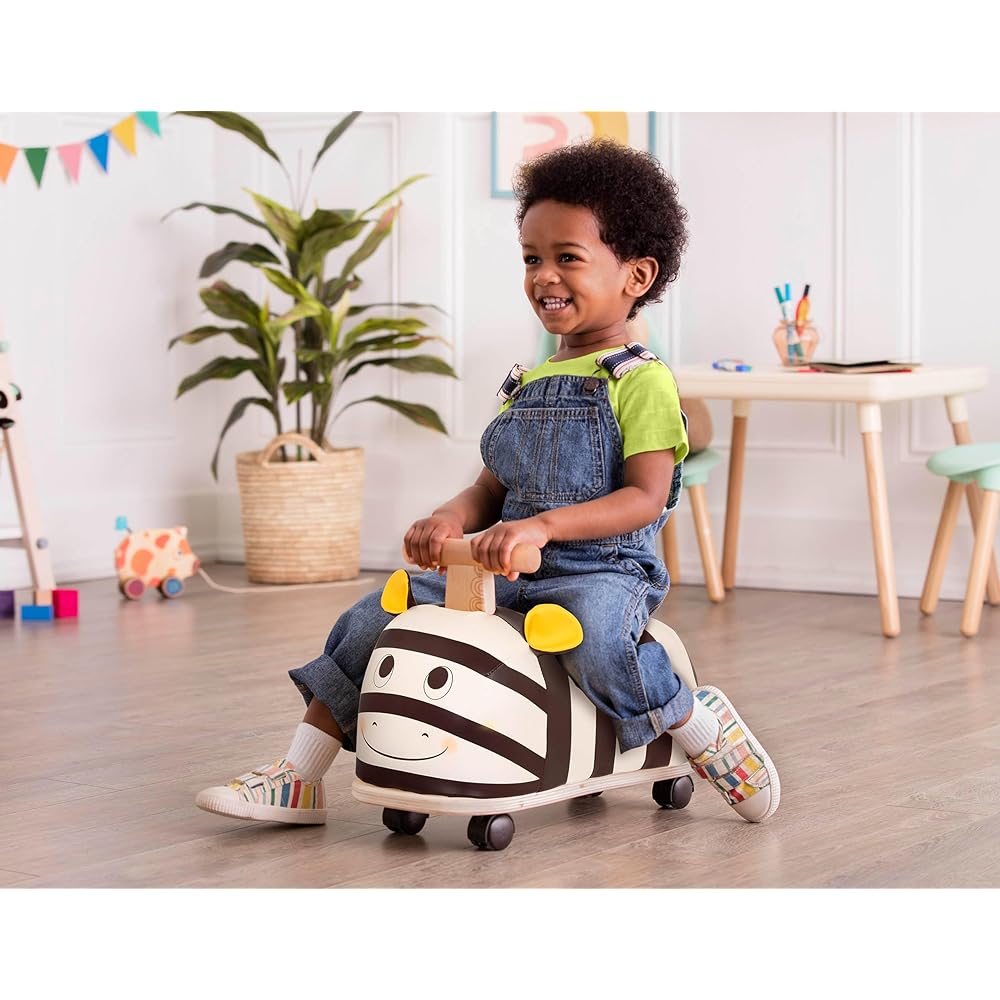 B. toys Wooden vehicle toy Shima Ride-on Car Foot kick riding toy Indoor Indoor 1 and a half years old 2 years old 3 years old