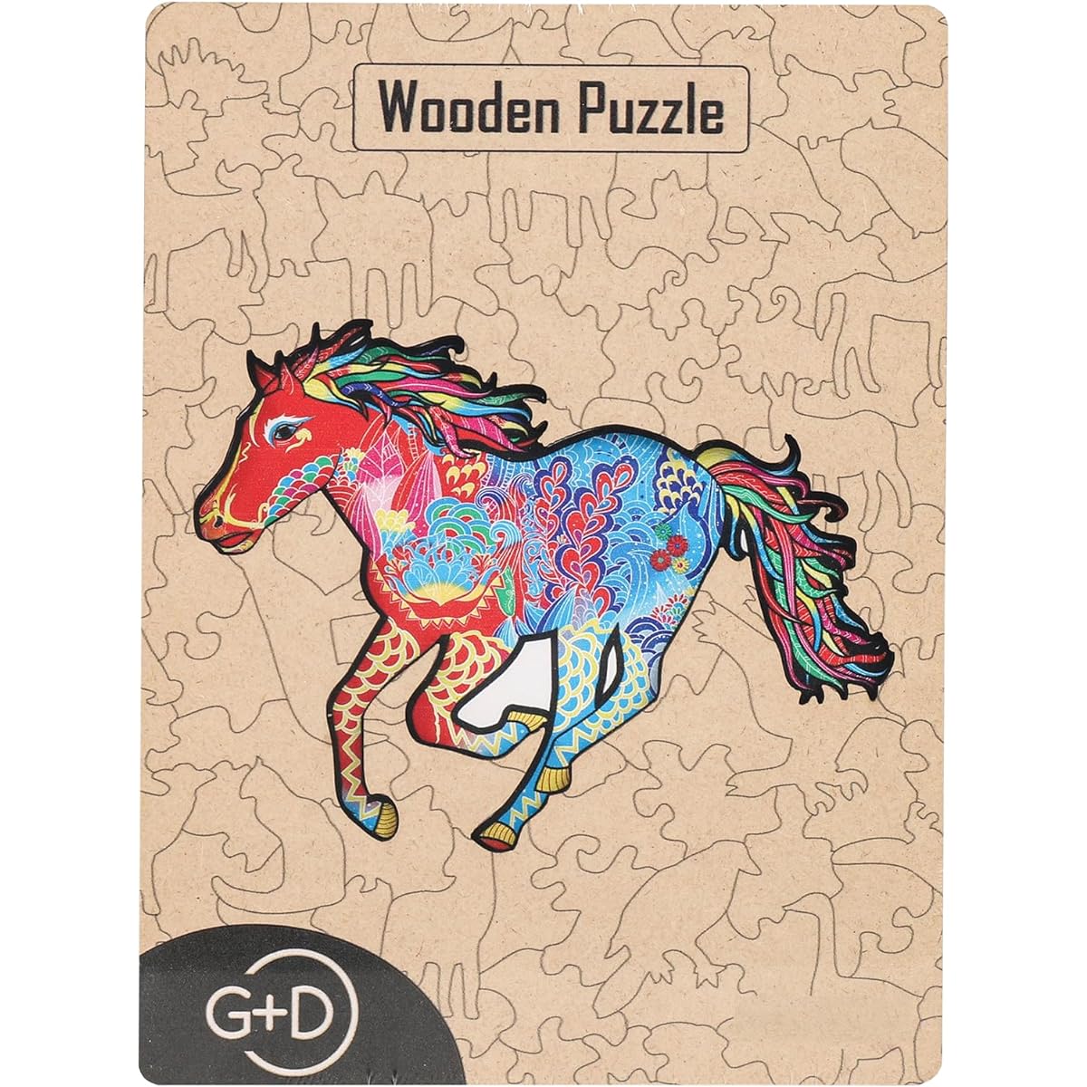 G+D Puzzles Little Horse Wooden Jigsaw Puzzle for Adults