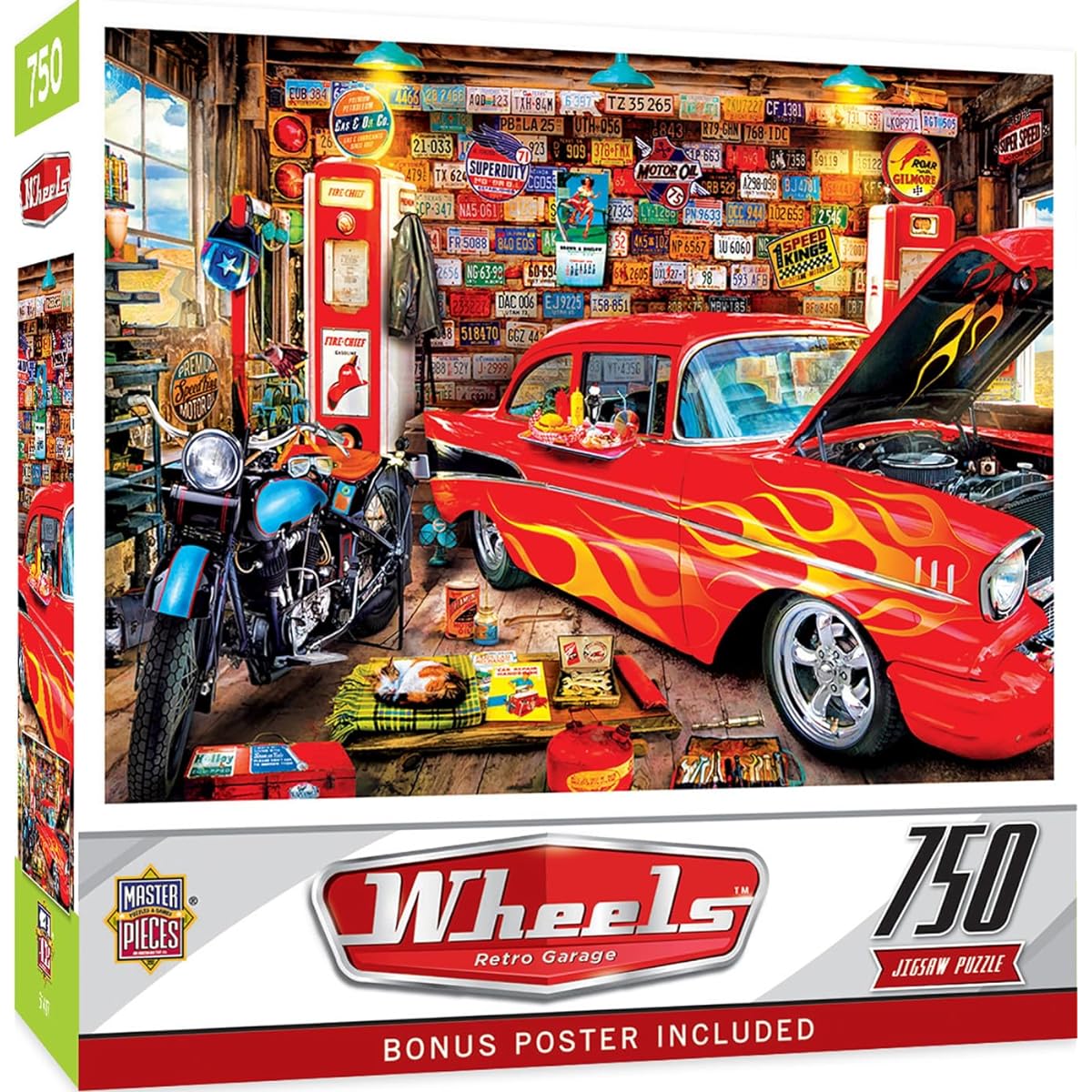 MasterPieces Wheels - Retro Garage 750 Piece Puzzle