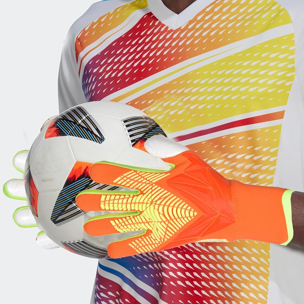 OLYSPM Keeper Gloves Junior, Keeper Gloves, Soccer Gloves with Anti-Slip Latex Palm, Breathable, Abrasion Resistant Goalkeeper Gloves, Sizes 6/7/8/9/10