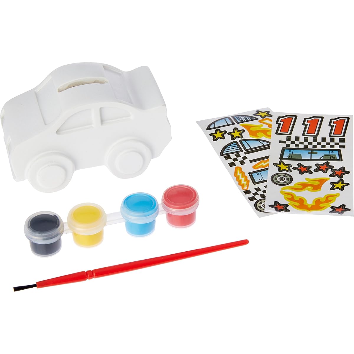 Melissa & Doug Decorate-Your-Own Race Car Bank Craft Kit
