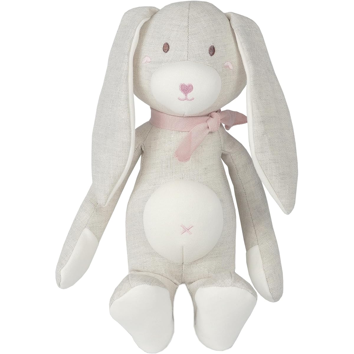 STOLLEEN Easter Bunny Stuffed Animal Cotton Linen Plush Toy Best Gift for Baby Newborn Cute Room Decor 14 Inch