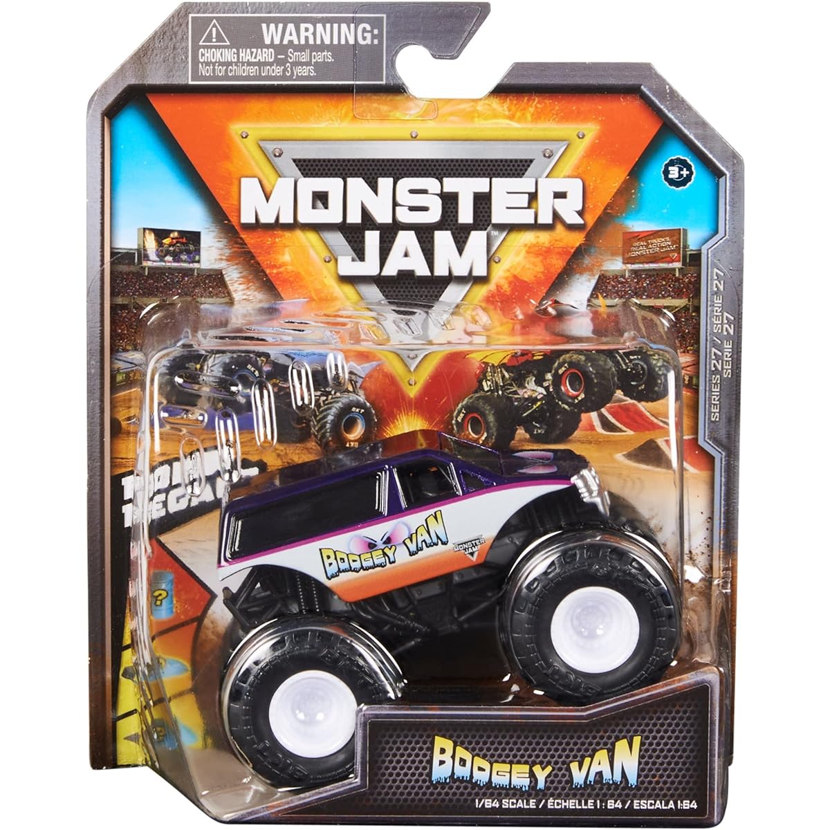 Monster Jam 2022 Spin Master 1:64 Diecast Truck with Bonus Accessories: Danger Divas Boogey Van