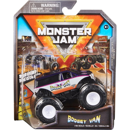 Monster Jam 2022 Spin Master 1:64 Diecast Truck with Bonus Accessories: Danger Divas Boogey Van