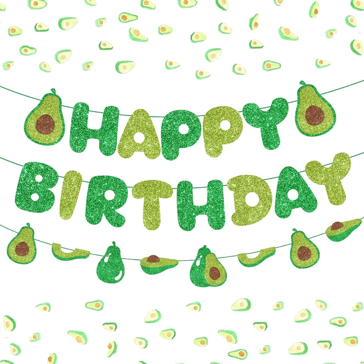 Avocado Birthday Party Decorations Avocado Theme Birthday Banner Party Decoration Avocado Garland Summer Fruit Party for Boys Girls Avocado Theme Baby Shower Birthday Party Supplies