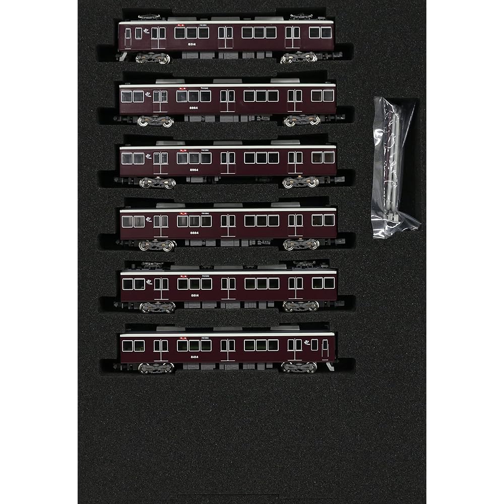 Green Max N gauge Hankyu 8300 series (secondary car, 8314 formation, white light) basic 6-car formation set (with power) 31521 Railway model train