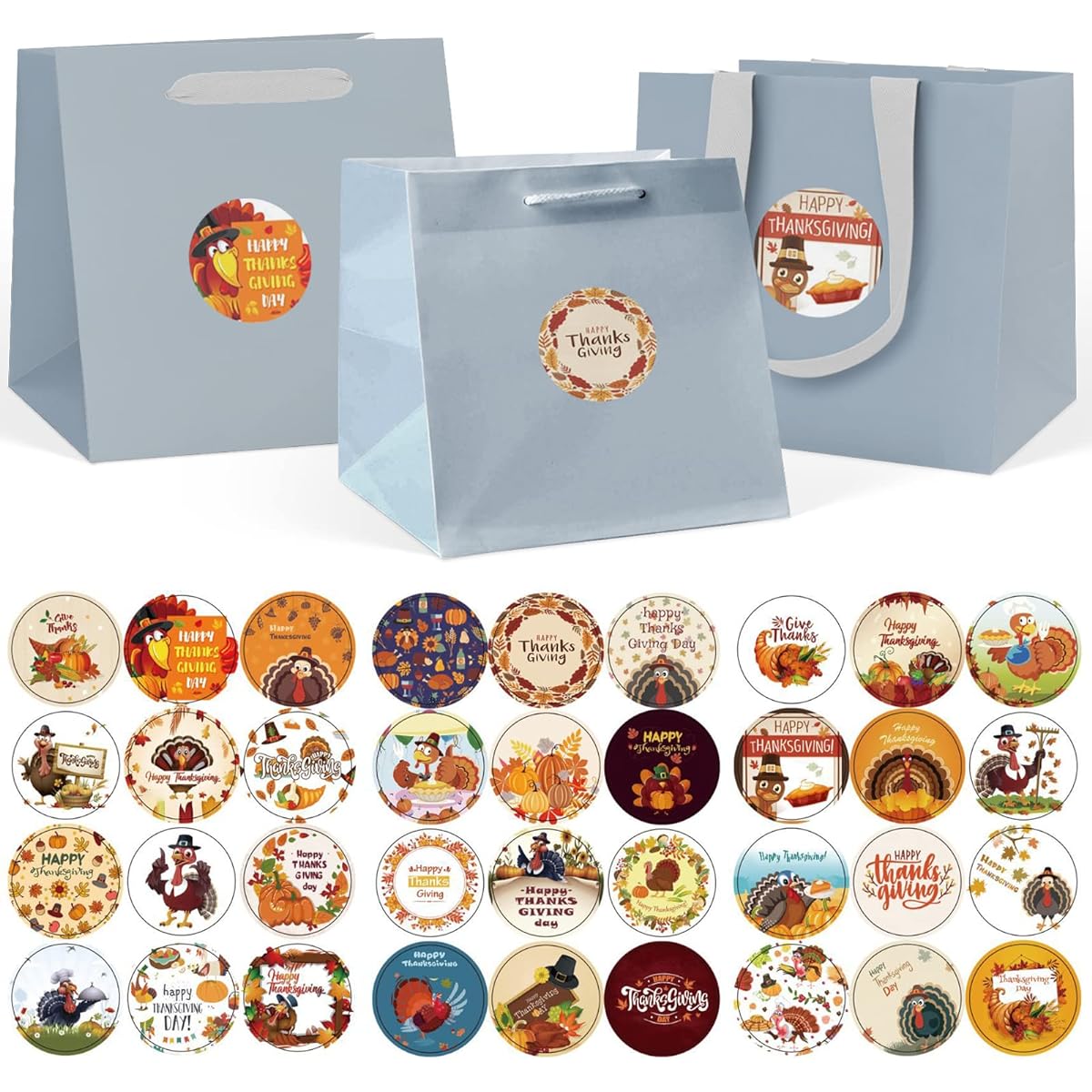 Thanksgiving Stickers Gift Stickers 192pcs