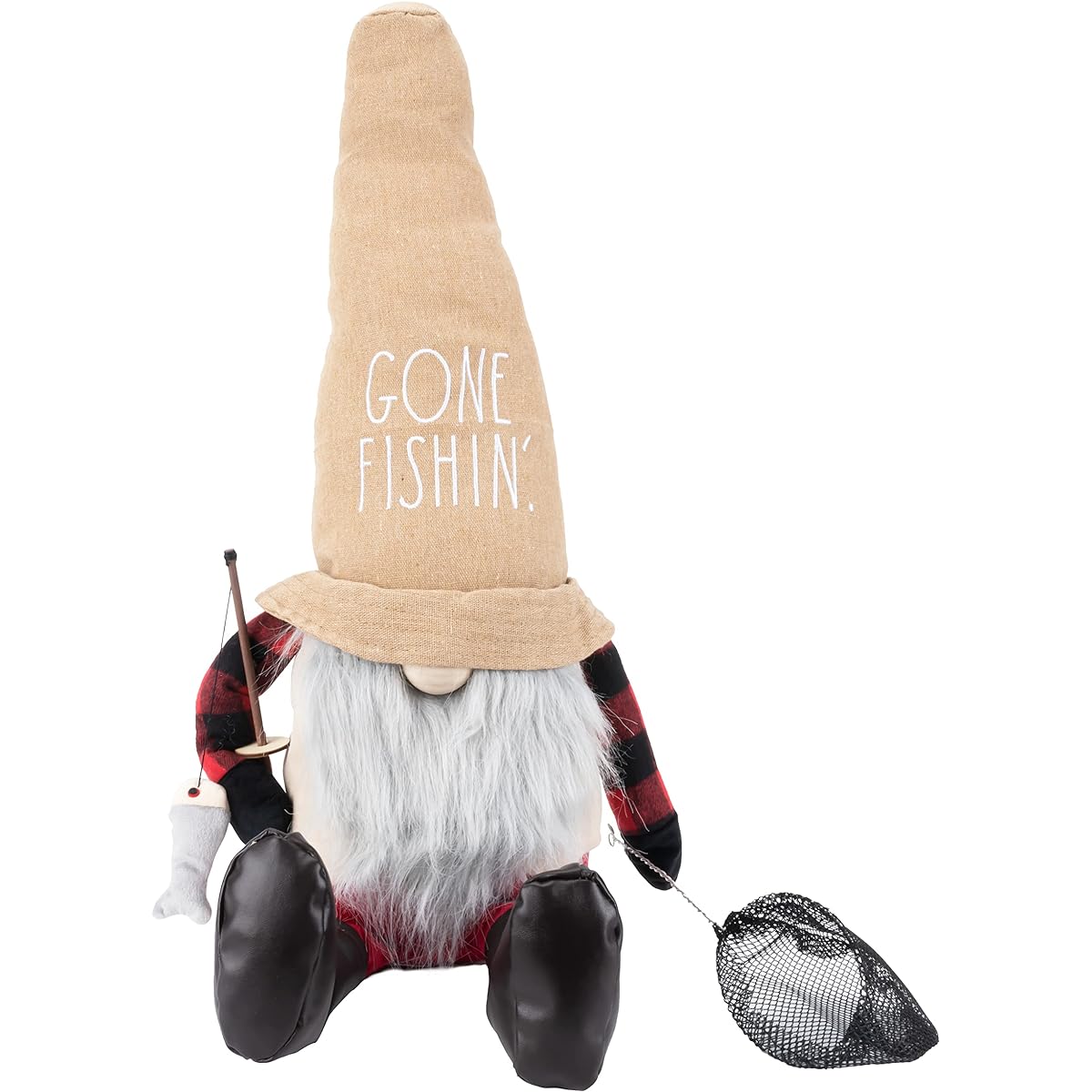 Rae Dunn Summer Gnome - Summer Gnome Decor - Summer Home Decor - Farmhouse Kitchen Decor - Gnome Stuffed Shelf Figure (Summer Gnome - Fishing)