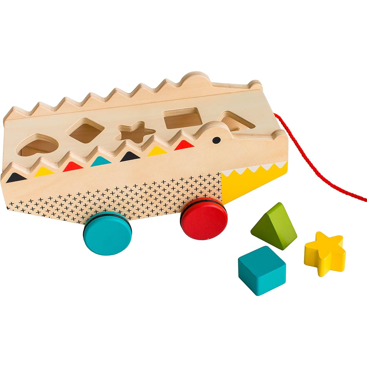 Small Collage AlligatorShape Sorter & Pull Toy