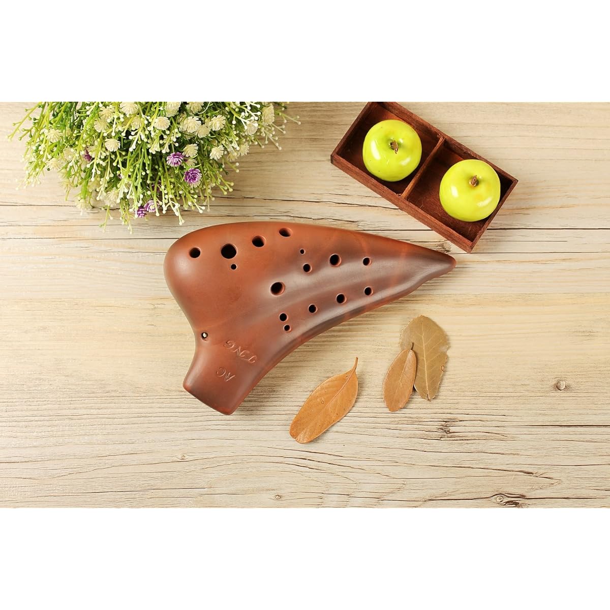 TNG Ocarina Musical Instrument [12 Holes / Double/Alto/C Key/Purple Sand/Red Clay] AC Multiple Tubes (with fingering chart) (with special case) ocarina High-grade Wind Instrument