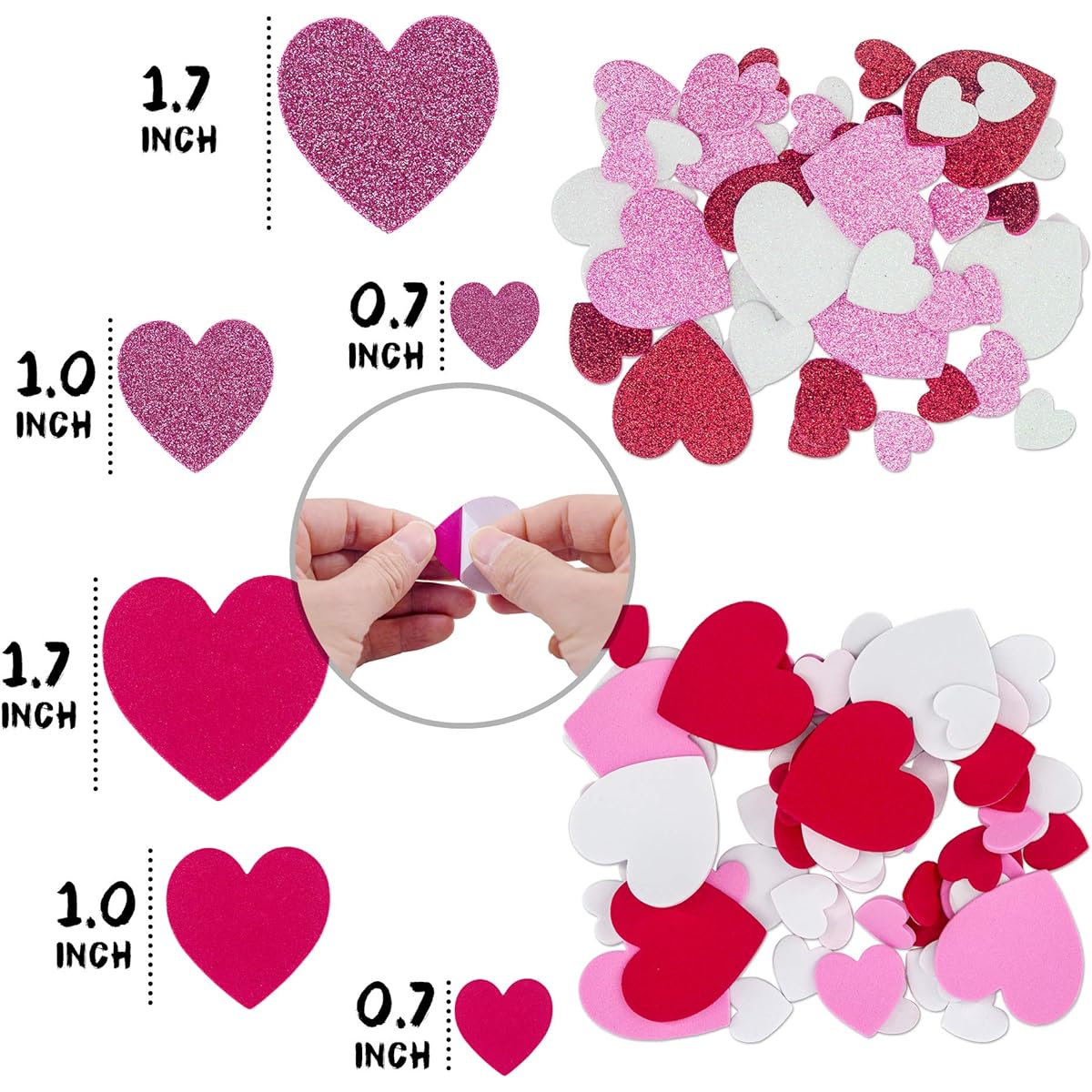 Valentine's Day Gift Stickers Bronze Colorful Foam Glitter Sweetheart Stickers Party Favors Gifts Prizes Class Prizes Prizes Prizes Prizes Prizes Prizes Prizes Prizes Prizes Prizes Prizes Prizes Prizes Prizes