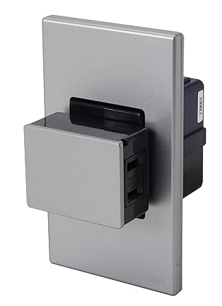 [TERADA] UCW100SL Wall Push Outlet Silver No Ground/No Key