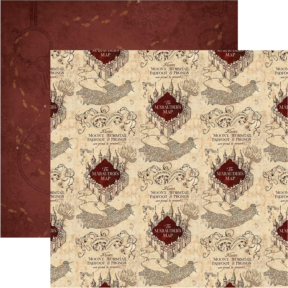Harry Potter 12" x 12" Pack of 14 Decorative Double-Sided Paper for Scrapbooking and Crafts by Paper House Productions Icons