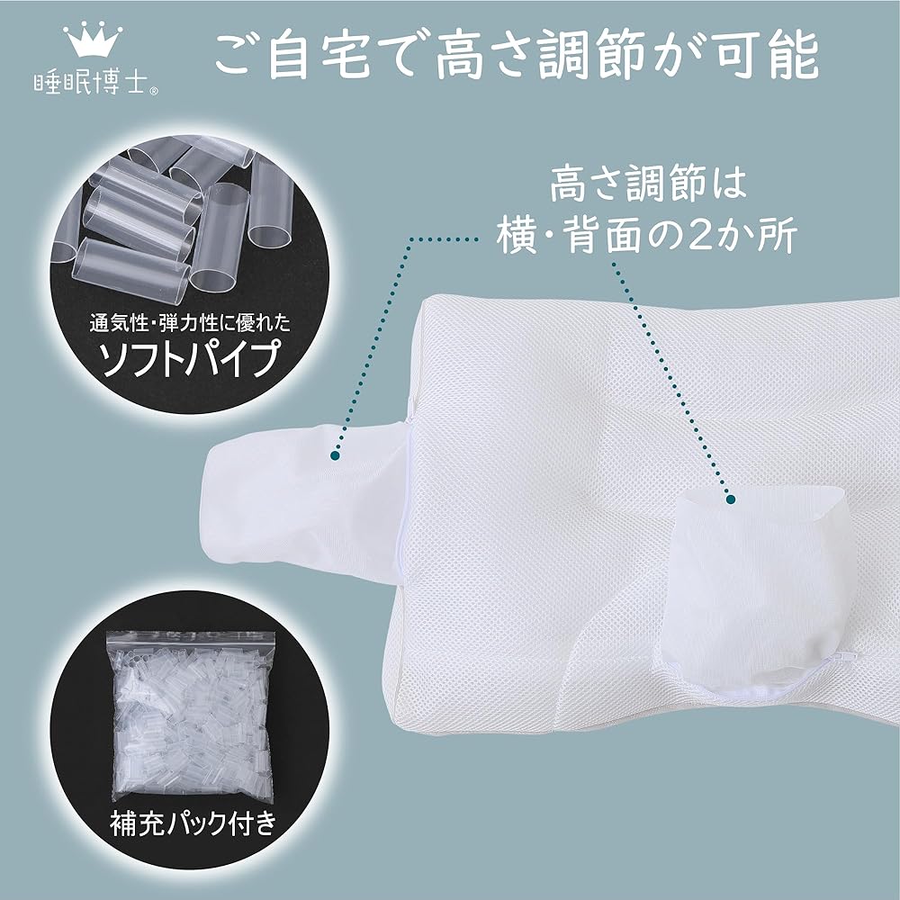 Nishikawa EH93009547 Sleeping Doctor Neck and Shoulder Fit Pillow, Height, Washable, Joint Development with Medical Doctors, For People with Many Back Sides, Adjustable Height, Speeds Up Drying Time,