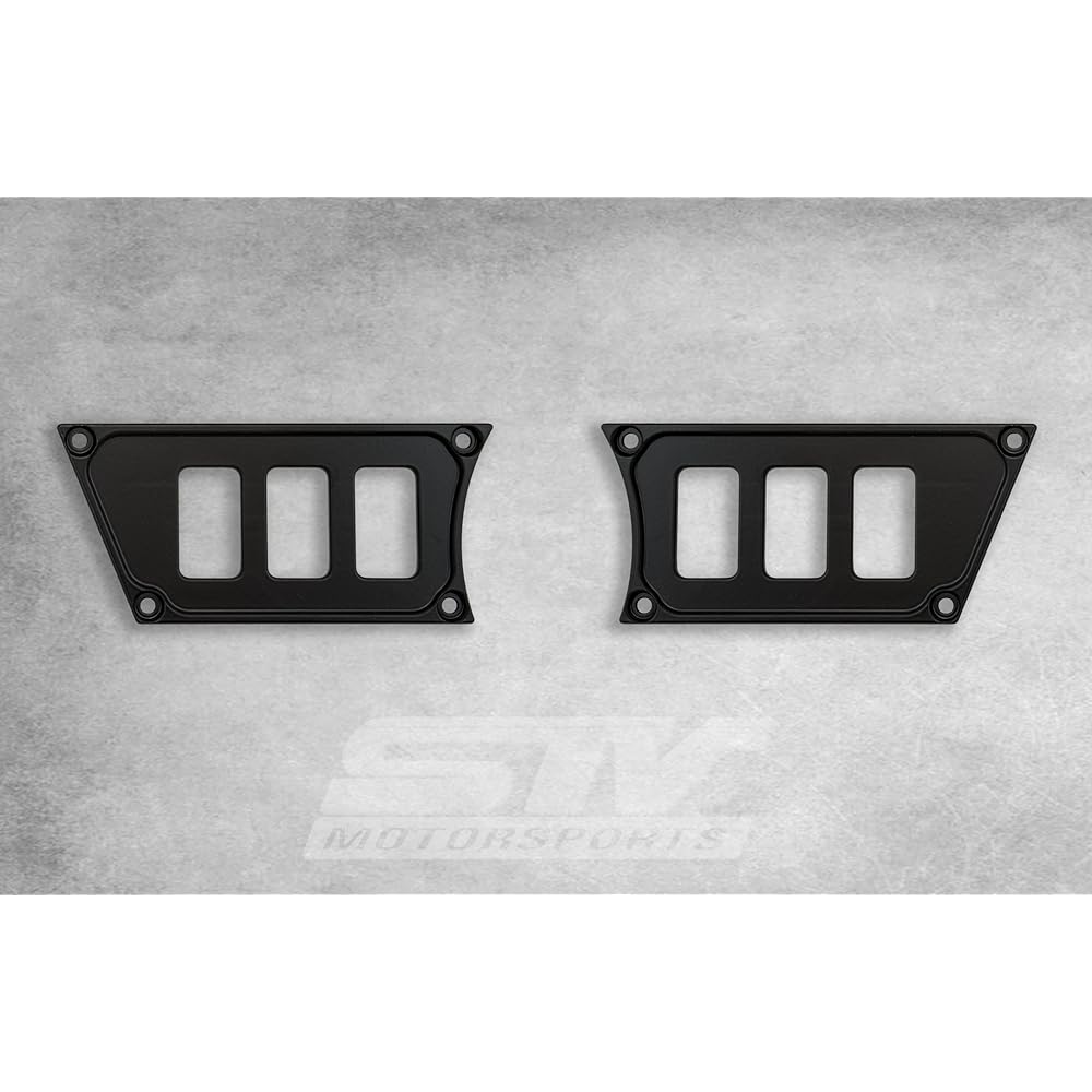 STVMotorsports Custom Aluminum Black Dash Panel for Polaris RZR XP 1000 with 4 Laser Rocker Switches