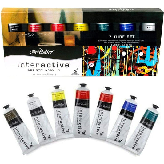 Chroma Atelier Interactive Acrylic 80ml 7 Tubes