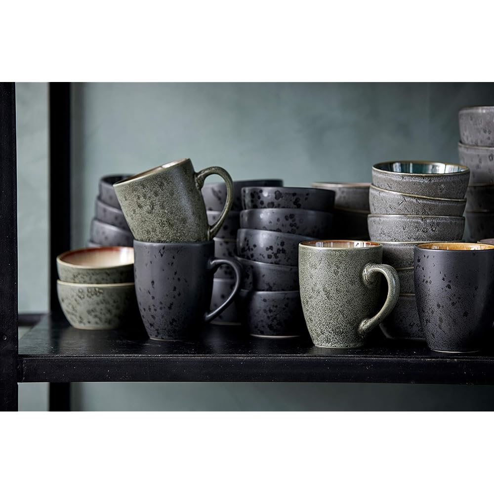 Bitz Mug Tea Cup Coffee Cup 300ml Set of 4 821391 Black/Lilac