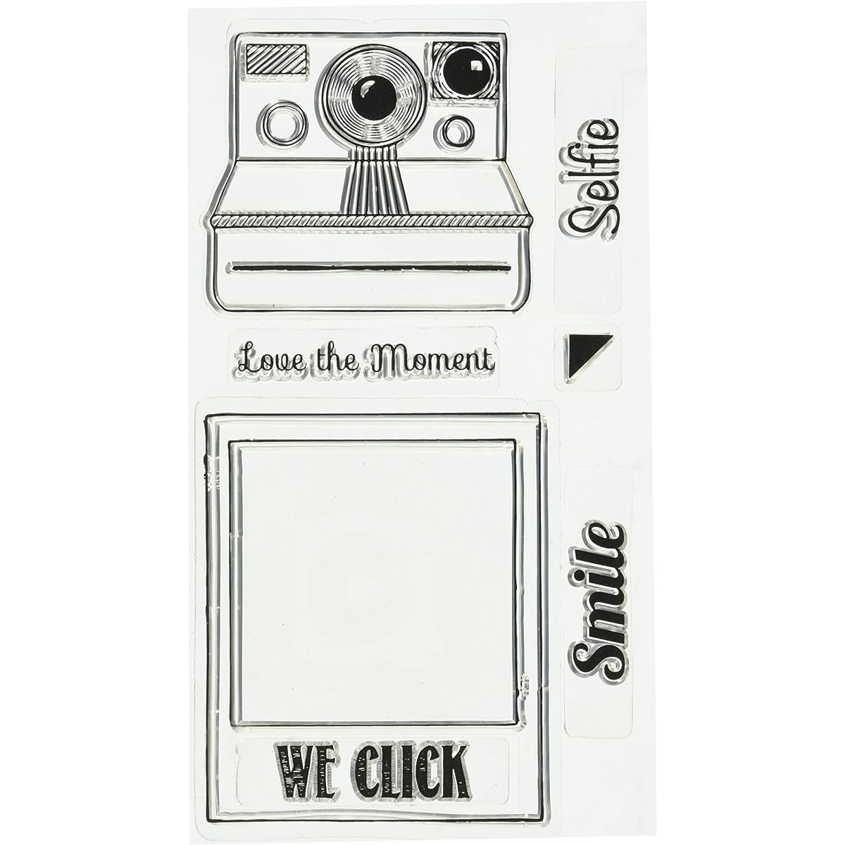 Sizzix Love The Moment Interchangeable Stamps, Clear by Sizzix