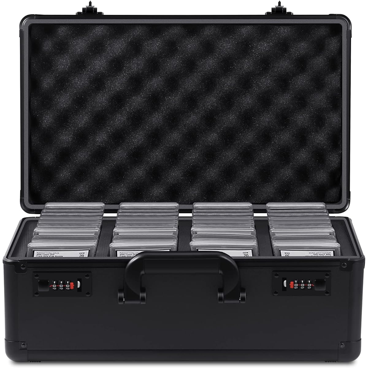 Maitys Grading Card Storage Box Sports Card Display Case Grading Card Slab Carrying Case Compatible with 120+ BGS PSA FGS Grading Sports Trading Cards Waterproof Card Case for Grading Sports Cards