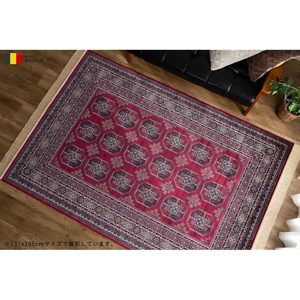 Sayansayan Bohara Turkmen style rug thin Royal Palace 14043 195×250 3 tatami red