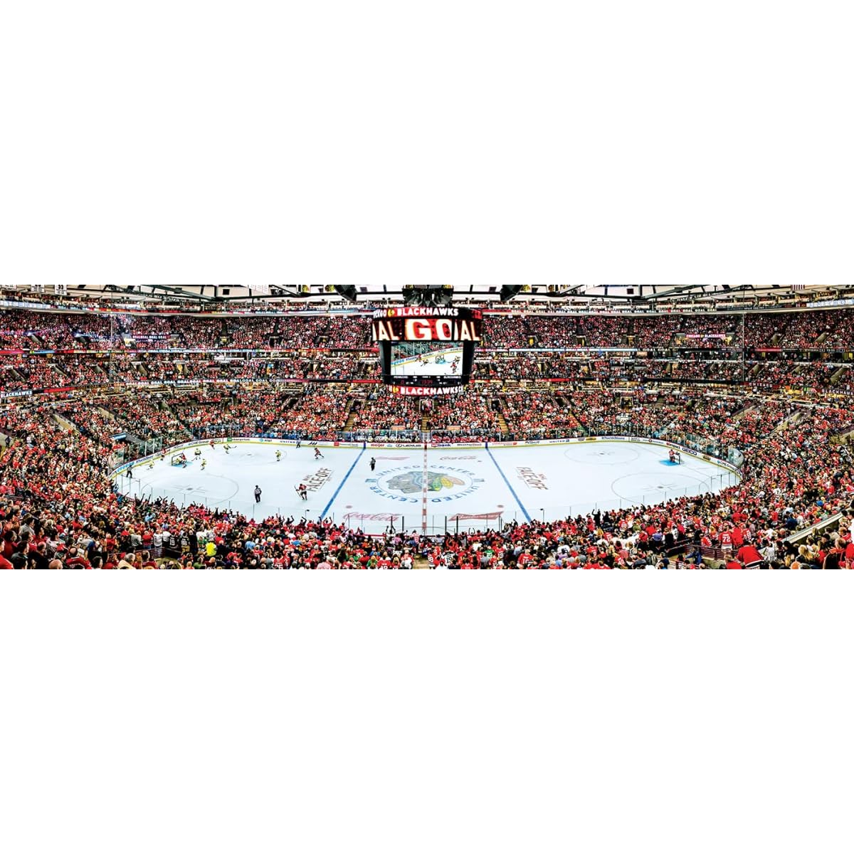 MasterPieces Sports Jigsaw Puzzle 1000 Piece NHL Chicago Blackhawks Center View Panorama 13"x39"