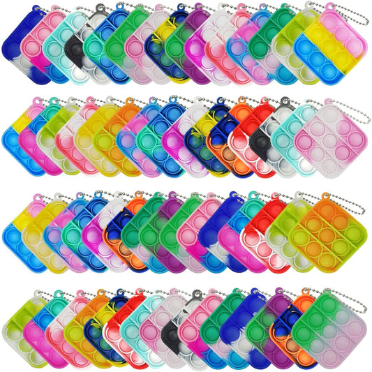 120pcs Mini Pop Bubble Fidget Sensory Toys Pop Toys for Party Favors, Classroom Student Giveaways, Easter Basket Goodie Bag Stuffers, Christmas Valentine Gifts for Kids