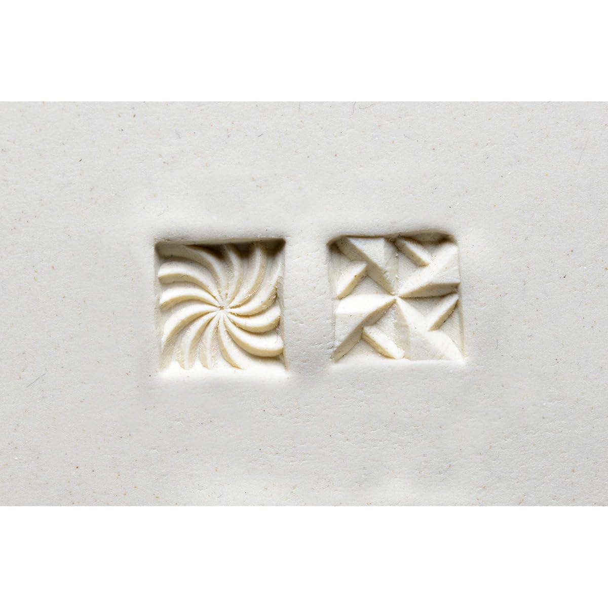 MKM Pottery Tools Stamp 4 Clay Small Square Decorative Stamp for Clay Sss-18 Starburst Triangles Sss-18