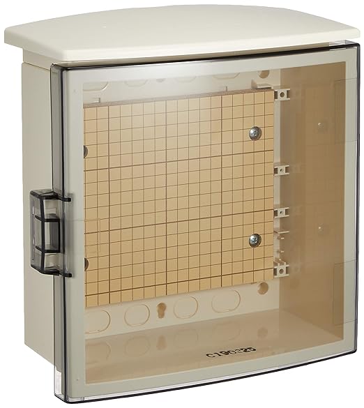 Kawamura Electric Plastic Box with Roof ABS Resin Smoked Acrylic Door Body Cream Color SPNO 3030-14T