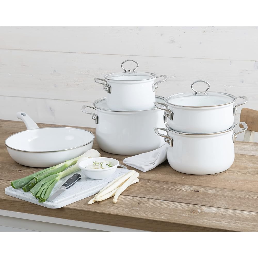 RIESS One Hand Pot Arctic White 1kg Pot m.Glasd 20cm 3.5L 0653-033