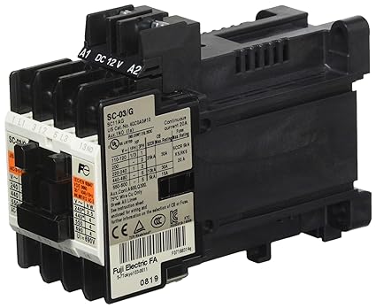 Fuji Electric Equipment Control DC Operated Magnetic Contactor (No Case Cover) DC12V SC-03/G Coil DC12V 1A
