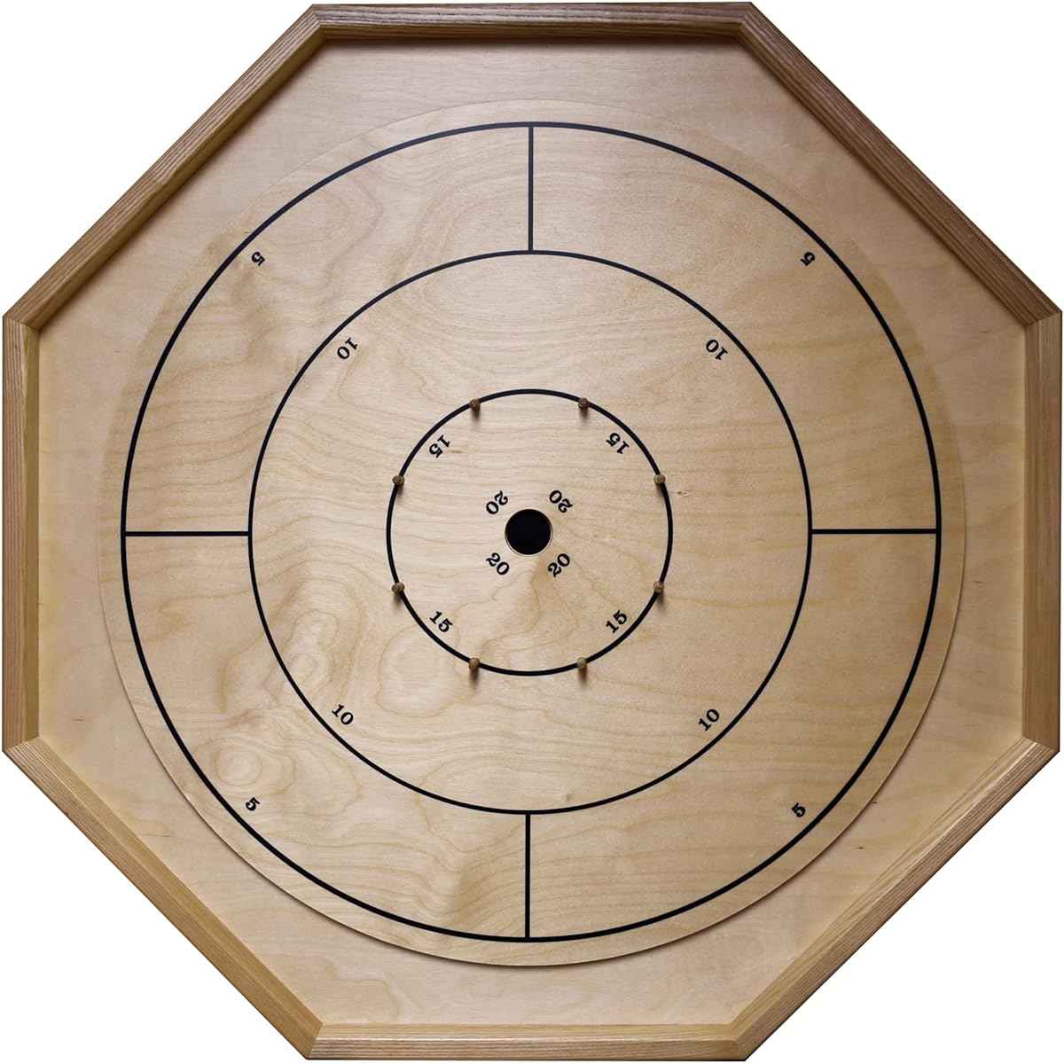 The Gold Standard Board - Traditional Octagonal Crokinole Board Game Set
