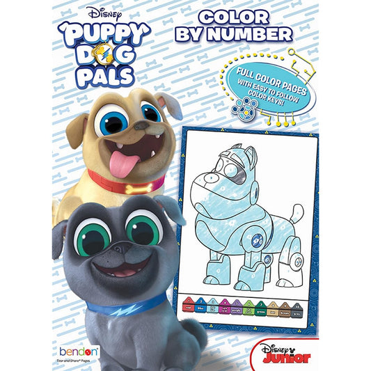 (Puppy Dog Pals) - Bendon Puppy Dog Pals 48-Page Colour by Number Colouring Book with Full-Colour Border Guide