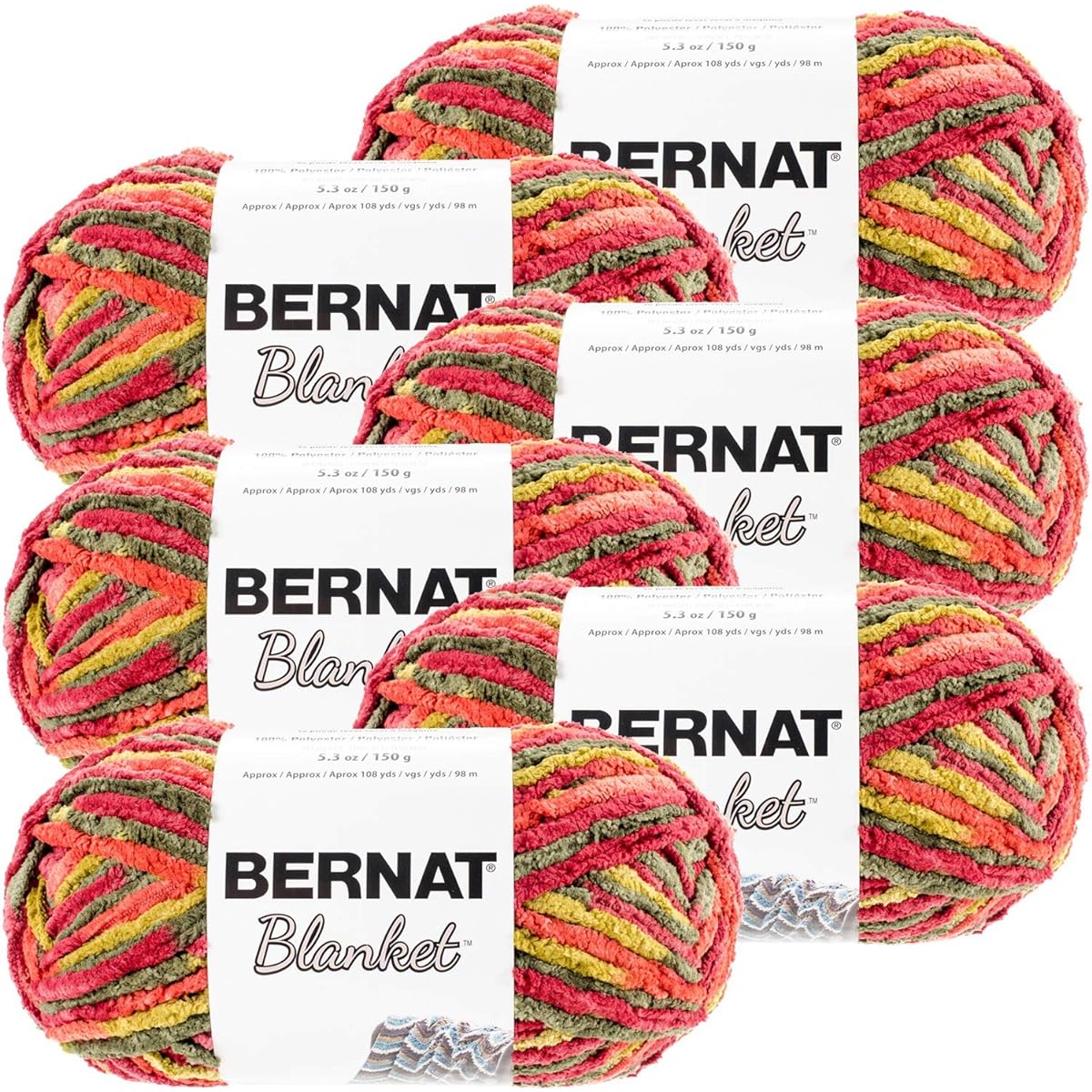 Bernat Blanket Yarn 6 Pack Harvest 6 Pack Harvest 6 Pack