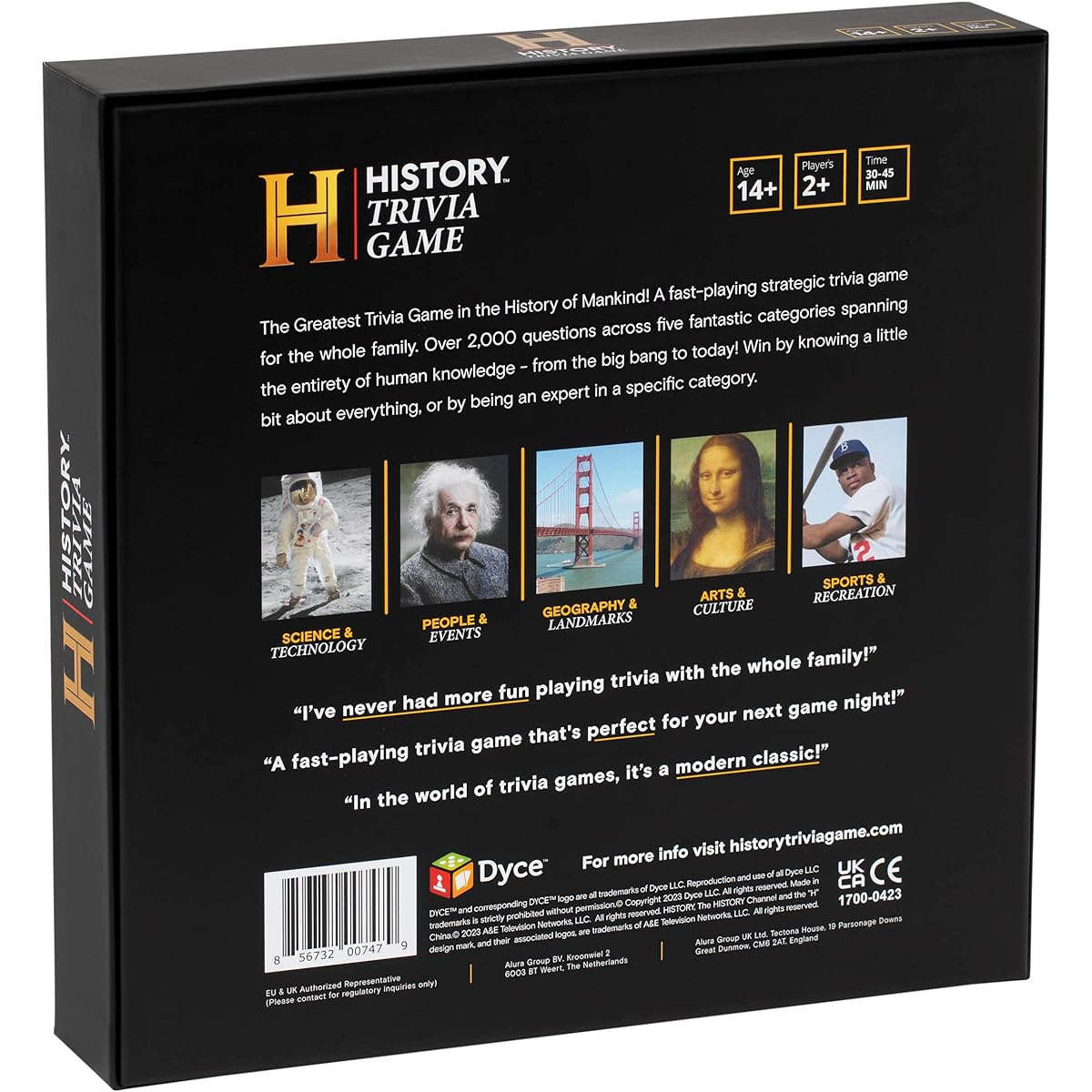 History Channel Trivia Game Deluxe Edition Base Game + 80s & 90s Expansion Pack - 2400+ Questions General Knowledge Trivia Card Game for Adults/Family/Teens Pursuing Trivial Knowledge