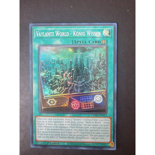 Vaylantz World - Konig Wissen - TAMA-EN013 - Tactical Masters - Super Rare - First Edition.