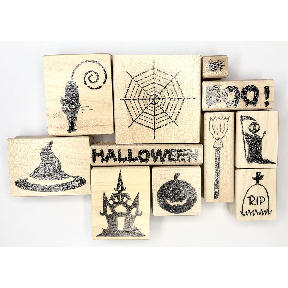 halloween rubber stamp