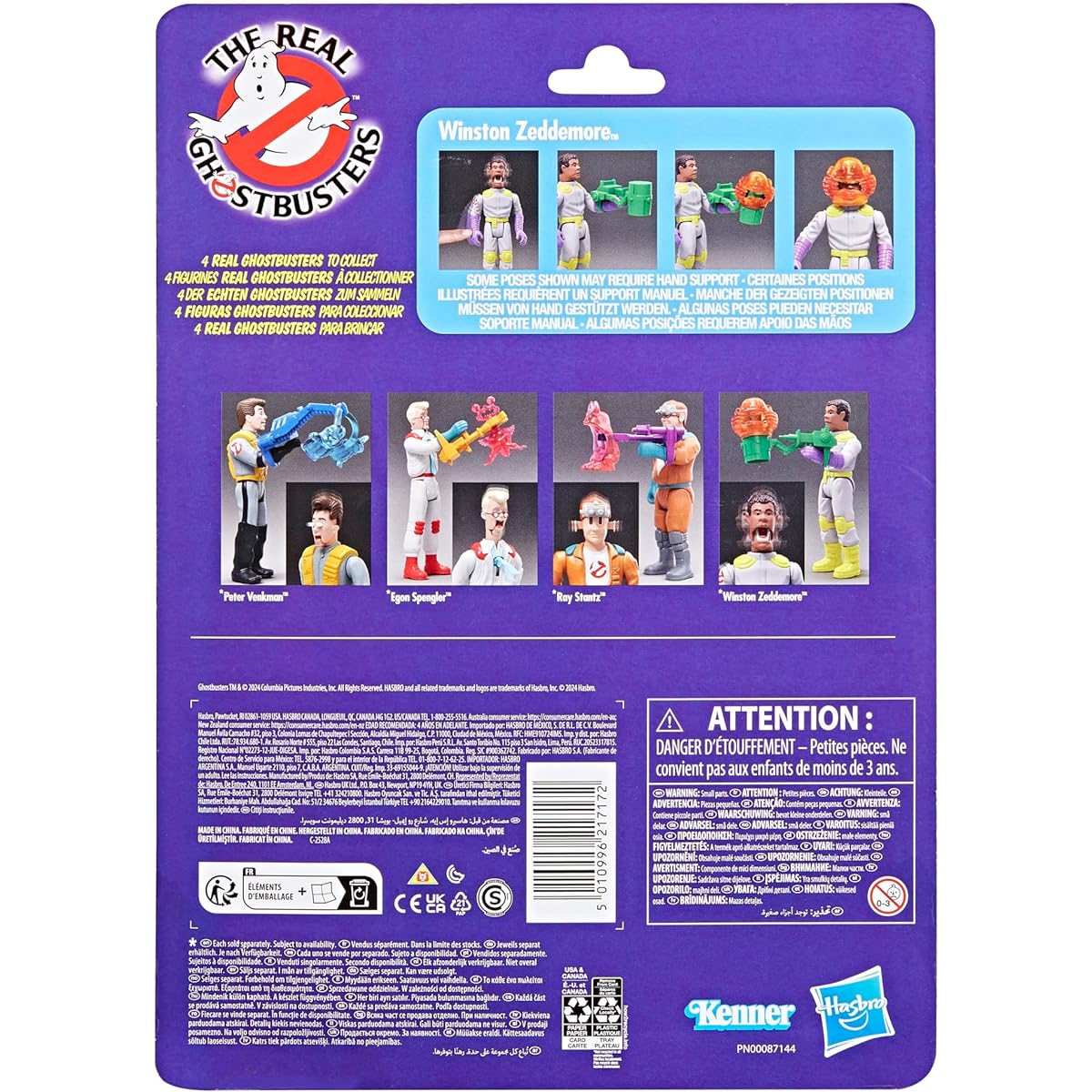 Ghostbusters Kenner Classic Authentic Winston Zeddemore & Screamroller Ghost Toy Retro Action Figure Ages 4+