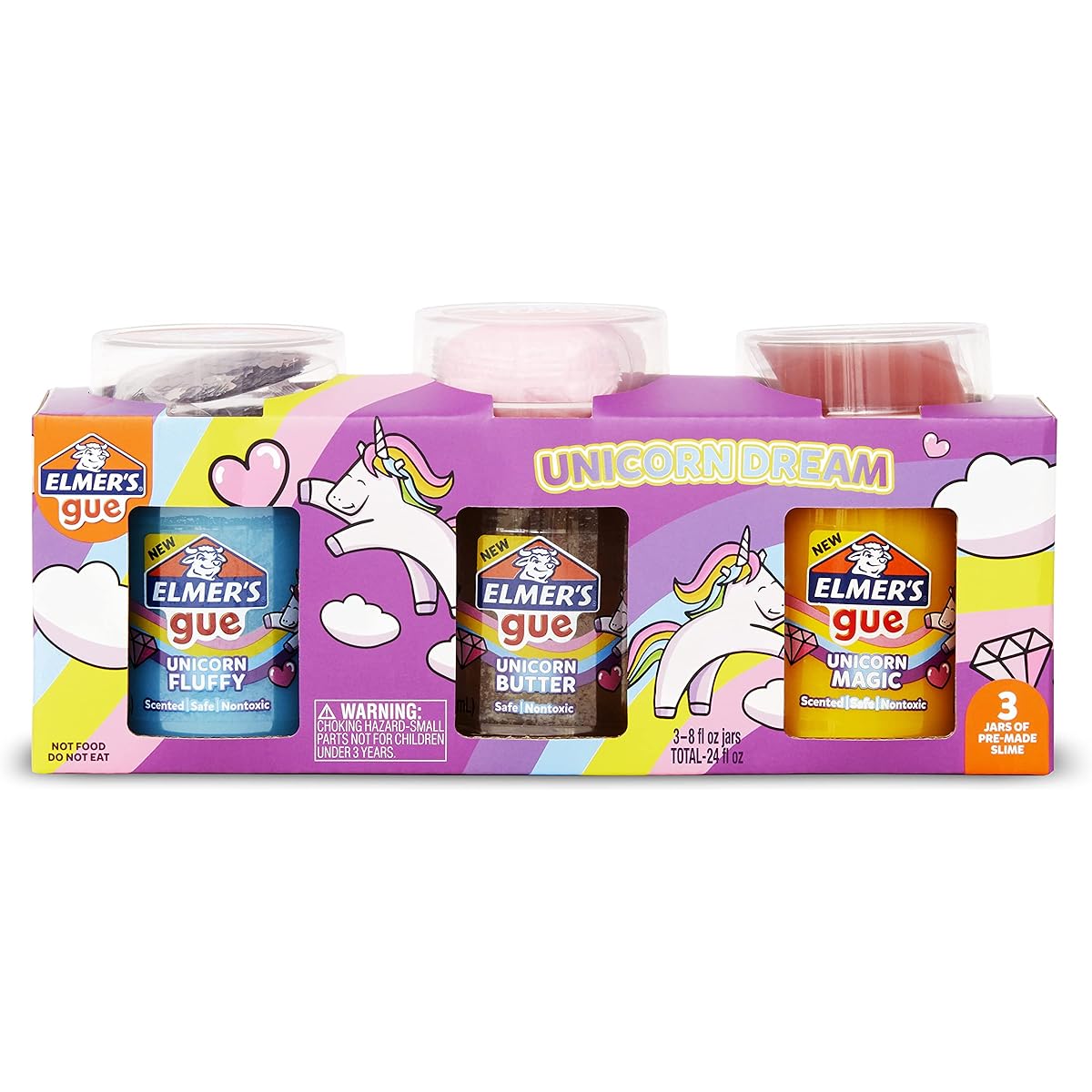 Elmer's Premade Slime 3/Pkg-Unicorn -E2122918