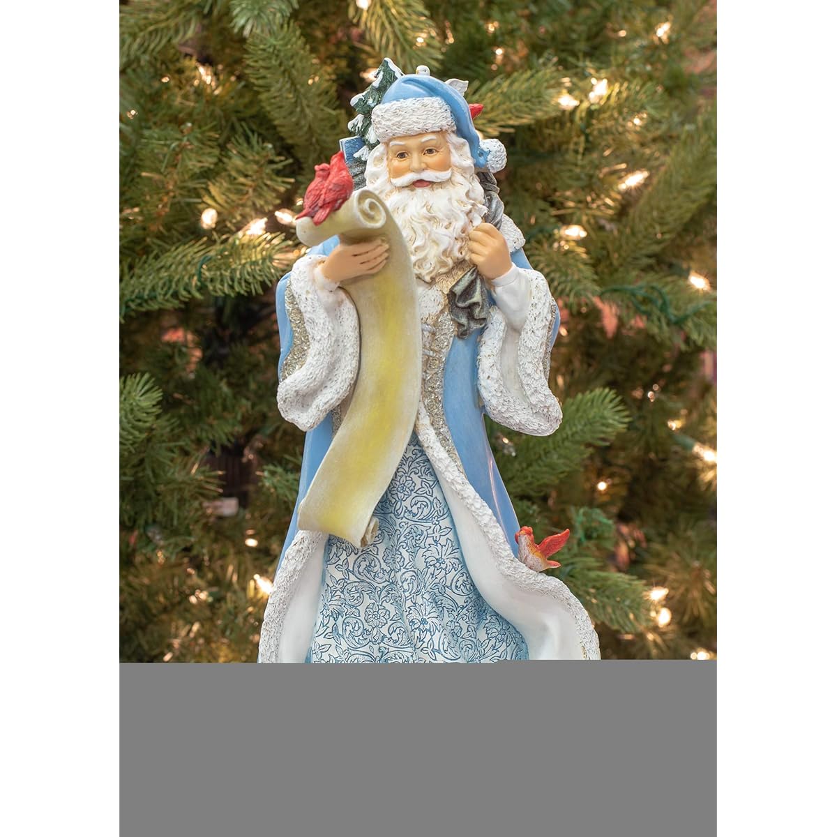 Roman - 36cm SANTA W/FEATHER FRIENDS FIG