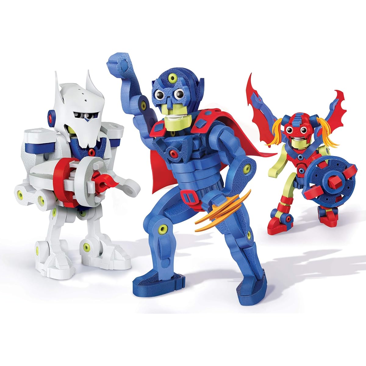 Bloco Toys inc. Build Your Own Superhero (300 Piece), Blue, Red, Yellow
