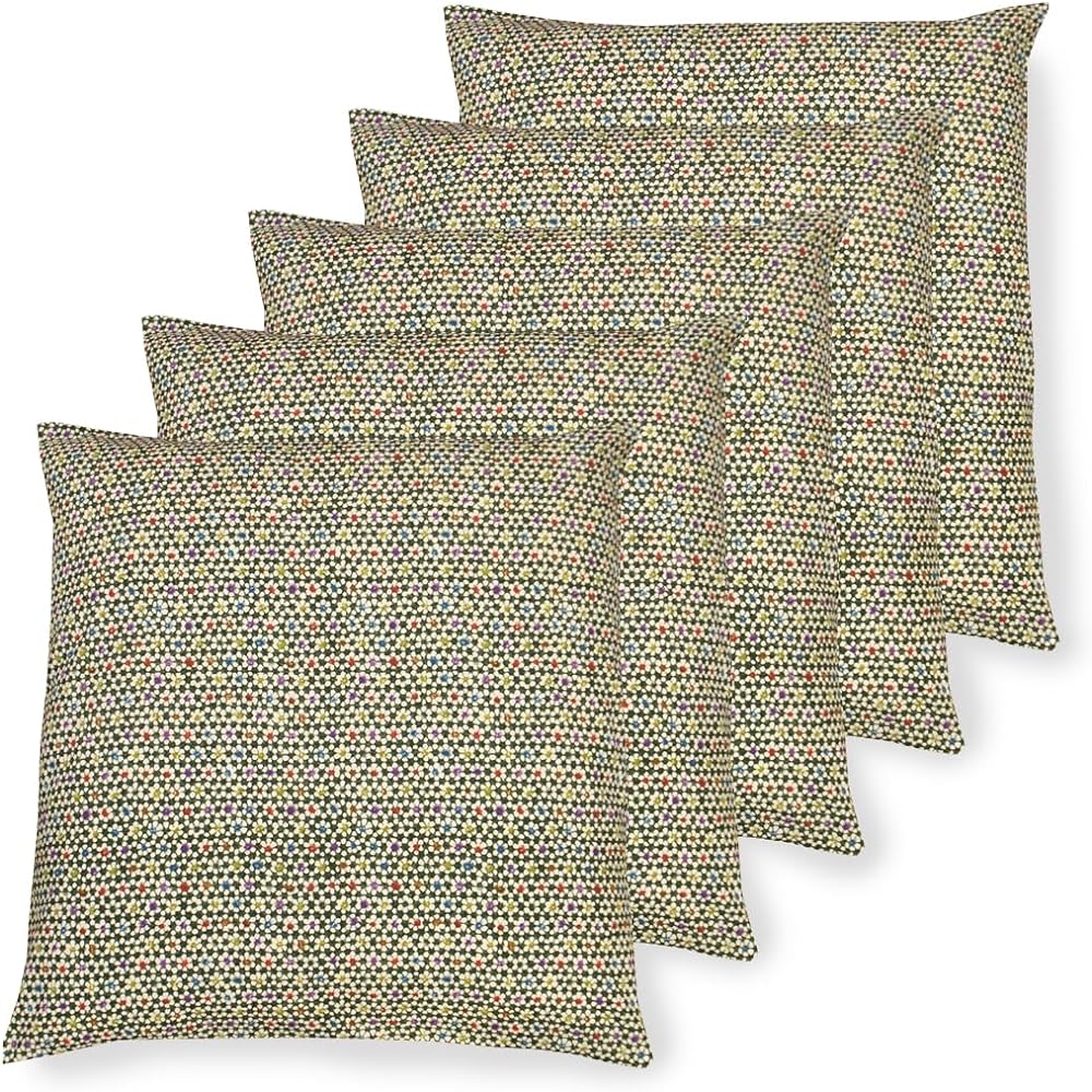 Zabuton Cover 59 63 Eight Edges 59 x 63cm Set of 5 Made in Japan 100% Cotton Crepe Pattern Green